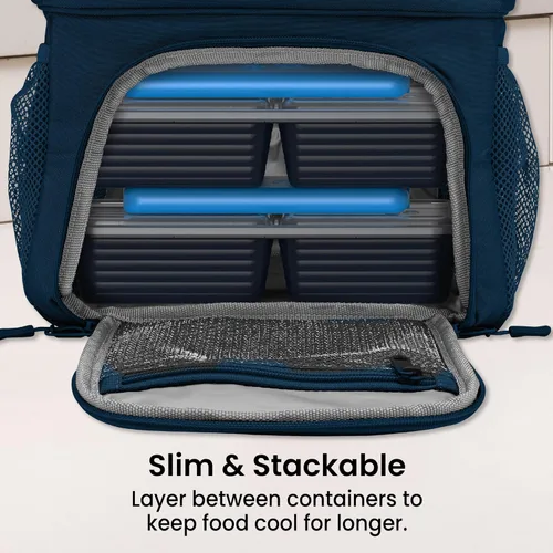 Miniatura 5 de Bentgo Chillers Ice Packs: diseño delgado y reutilizable de enfriamiento de congelación rápida mantiene la comida fresca en loncheras, bolsas