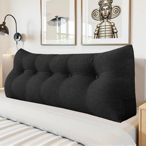 Miniatura 21 de Almohada de Cuña para Cabecero - Almohada Triangular para Cabecero de Cama, Almohada de Cuña para Descanso en la Cama, para Sentarse en la Cama