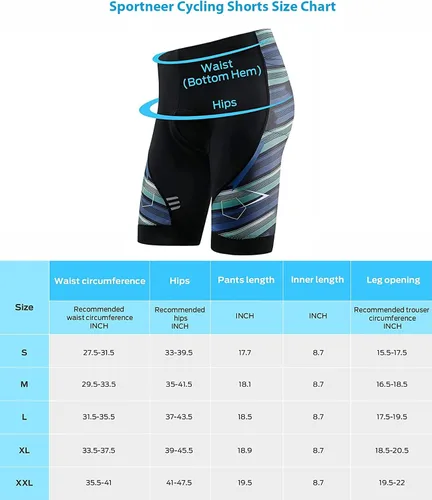 Miniatura 5 de Sportneer Pantalones cortos de ciclismo acolchados para hombre, pantalones cortos acolchados con bolsillos para ciclismo de montaña y carretera