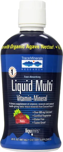 Trace Minerals Multi Vitaminas Minerales Líquidas | Vitaminas B, Antioxidantes, 72+ energía diaria iónica, cabello, piel, uñas para hombres y