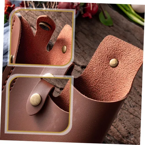 Miniatura 9 de Mobestech Funda protectora de cuero artificial para cuchillos de cocina, cubierta compacta para cuchillos de almacenamiento de chef, viajes, 9.76 x