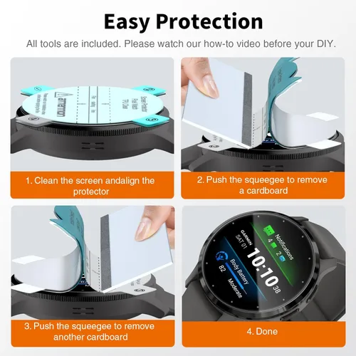 Miniatura 3 de LK 6 Pack para Garmin Venu 3s Protector de Pantalla 41mm - Protector de Pantalla de TPU Suave Auto-Reparable Anti-Arañazos para Garmin Venu 41mm