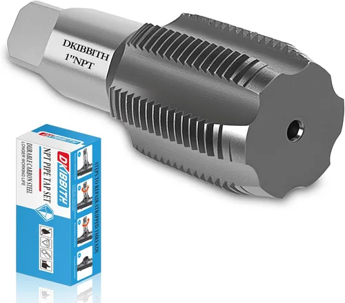 DKIBBITH Grifo de tubo NPT de 2,54 cm de acero al carbono herramienta manual de rosca para diversos fontaneros, mecánicos, bricolaje herramientas de