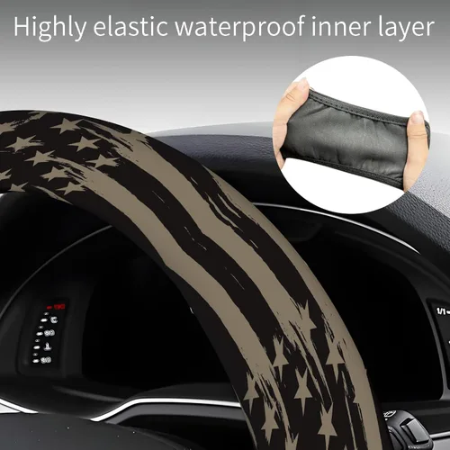 Miniatura 4 de Fundas para volante de automóvil, camión y SUV, volante lindo antideslizante transpirable elástico, accesorios de automóvil, funda de cuero