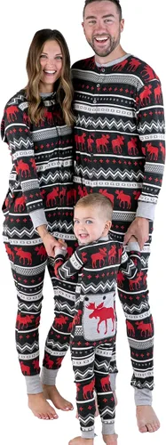 Miniatura 33 de Lazy One - Pijamas navideñas a juego con solapa trasera; para perros, bebés, niños, adolescentes y adultos