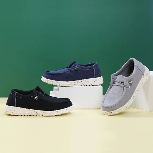 Miniatura 7 de firelli Mocasines de lona para niños y niñas, zapatos escolares para caminar