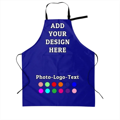 Miniatura 9 de Delantal personalizado para adultos, delantales personalizados con bolsillos, añade tu logotipo y foto, delantal impermeable ajustable personalizado