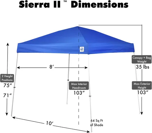 Miniatura 3 de Toldo E-Z UP, Sierra II, Azul