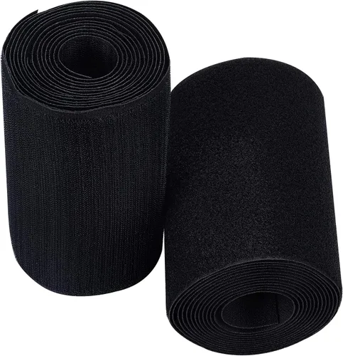 BENECREAT Rollo de cinta de velcro para coser de 4.4 yardas y 6 pulgadas de ancho, tiras de nailon no adhesivas, cierre de tela para coser y