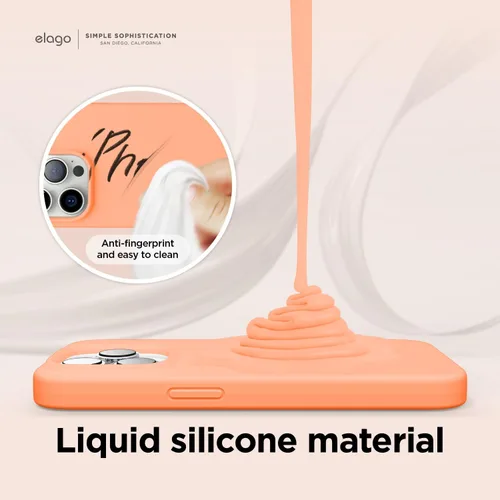 Miniatura 4 de elago Funda compatible con iPhone 14 Pro Max, de silicona líquida, funda protectora de cuerpo completo, a prueba de golpes, delgada para teléfono
