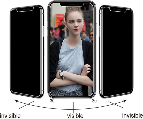 Miniatura 3 de Ailun Protector de pantalla de privacidad para iPhone 11 Pro/iPhone Xs/iPhone X [5.8 pulgadas], paquete de 2 fundas antiespía y protección privada