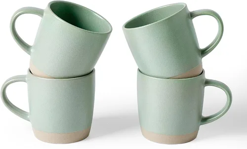 Miniatura 17 de famiware Juego de 4 tazas de café, juego de tazas de 13 onzas, juego de tazas de cerámica con asa para café, té, cacao, leche, serie Constellation