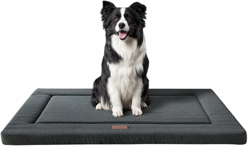 Miniatura 9 de WESTERN HOME Cama grande para perros, camas grandes para perros con felpa suave y ondulada, cómoda, antideslizante, lavable, alfombra para mascotas