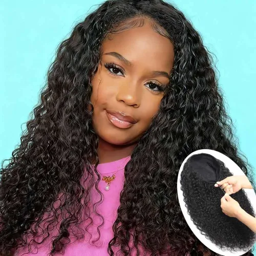 Miniatura 41 de Srakuw Wear and Go - Pelucas de cabello humano sin pegamento, precortadas con encaje frontal, pelucas para mujeres negras, sin pegamento, onda