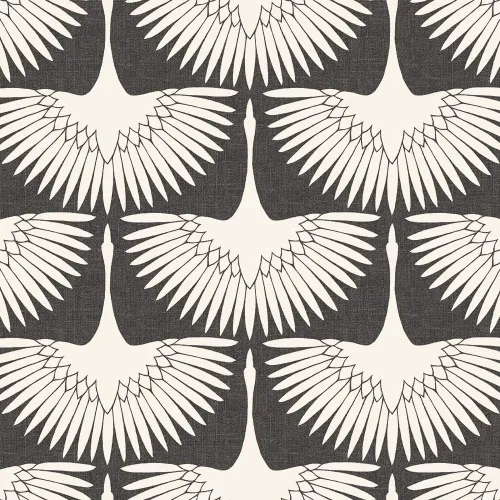 Tempaper x Genevieve Gorder Storm Gray Feather Flock Papel tapiz removible de plumas tipo flock para despegar y pegar, 20.5 pulgadas x 16.5 pies,