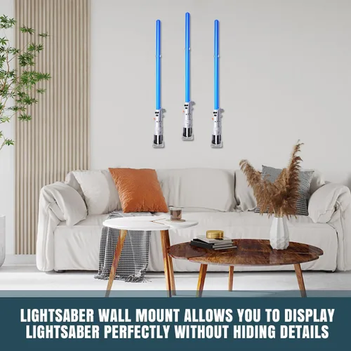 Miniatura 2 de Lenink Montaje en Pared para Sables de Luz Transparente, Paquete de 1 Soporte para Sables de Luz Compatible con Sables de Luz de Galaxy’s Edge