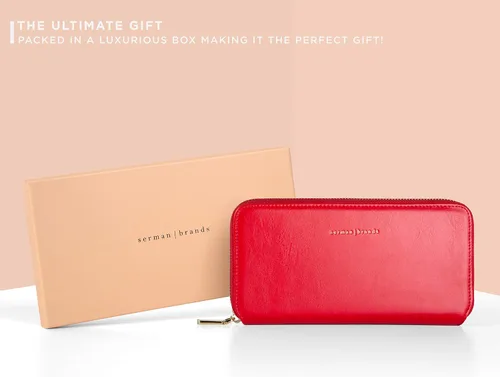 Miniatura 6 de SERMAN BRANDS Carteras clásicas para mujer con bloqueo RFID. Cartera con tarjetero para teléfono