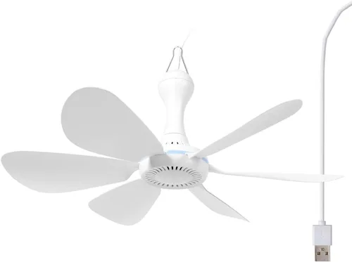 Miniatura 10 de Mini ventilador de techo pequeño USB silencioso camping opcional emergencia portátil colgante al aire libre Gazebo Canopy Ventiladores silenciosos