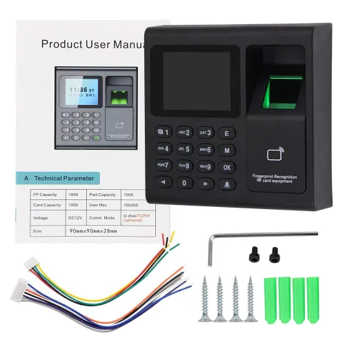 Miniatura 8 de LIBO Máquina de asistencia de tiempo biométrico inteligente de huellas dactilares Grabadora de reloj de tiempo Dispositivo de registro de empleados