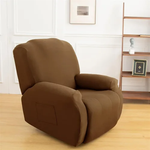 Miniatura 11 de LazyBoy - Funda para sillón reclinable, color liso, 4 piezas, fundas protectoras de muebles para sillón reclinable con bolsillo, funda para sofá