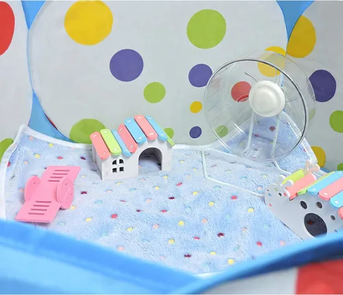 Miniatura 6 de WishLotus Corralito de juegos para animales pequeños, valla de ejercicio portátil para mascotas al aire libre, valla de alambre de metal emergente