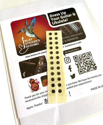 Miniatura 7 de Adhesivos de incrustación para marcadores de diapasón de guitarras y bajo - 0.32 cm Pequeñas marcas laterales en forma de punto - Abulón azul