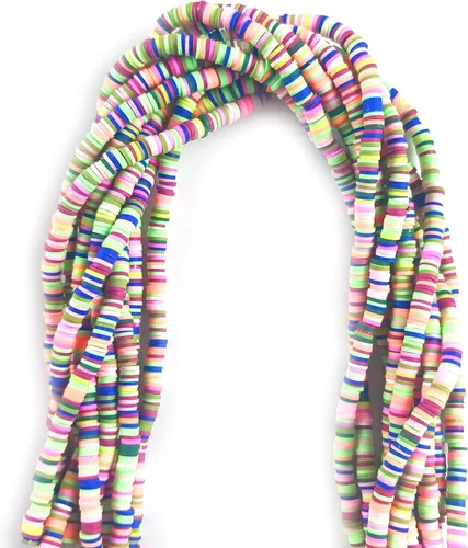 Miniatura 17 de 1800 cuentas espaciadoras redondas planas doradas de 6mm (0.236 in), cuentas de disco sueltas para hacer joyas para pulseras, collares, aretes DIY