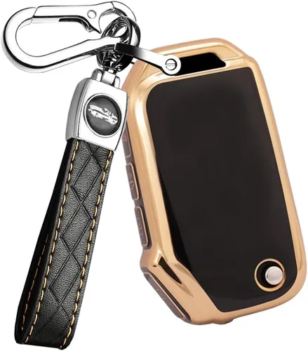 Miniatura 11 de ontto Funda para llavero de 4 botones para Kia, compatible con llave remota plegable, suave y duradera, funda de llave de TPU para Kia Seltos Forte
