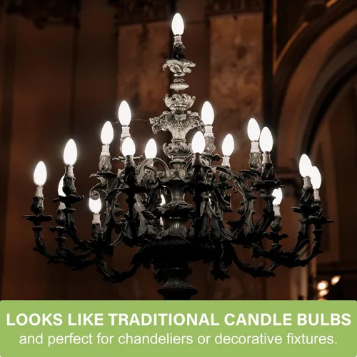 Miniatura 3 de Sigalux Bombillas LED E12 para candelabro, regulables, tipo B de candelabro, certificación UL