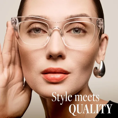 Miniatura 2 de CCVOO Lentes de lectura elegantes para mujer, anteojos elegantes, lectores de luz azul, tramposos