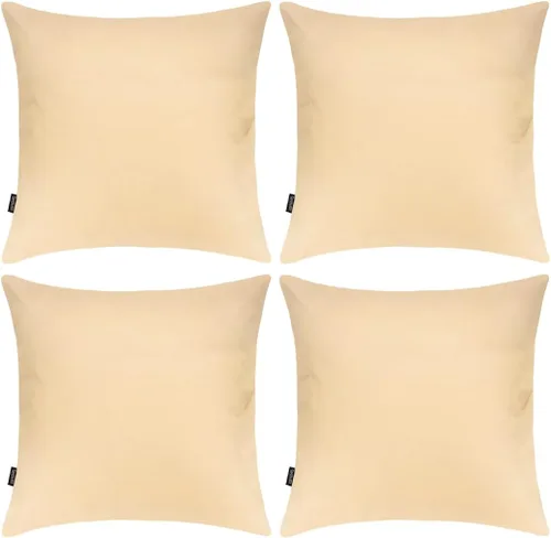 Miniatura 17 de Coddsmz Paquete de 4 fundas decorativas de 100% algodón para cojín cuadrado, funda de almohada de color liso para bricolaje, para sofá y dormitorio