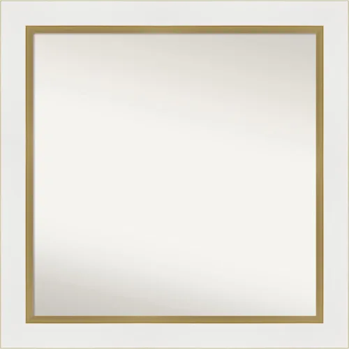 Miniatura 29 de Amanti Art Espejo de baño plateado para sobre el fregadero, espejo cuadrado de níquel cepillado de 30 x 30 pulgadas, marco moderno grande, se cuelga