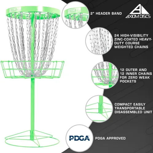 Miniatura 2 de Axiom Discs Pro, cesta de golf de disco con 24 cadenas Lima