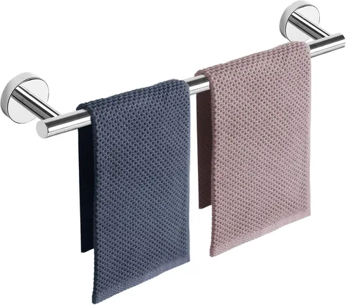 Miniatura 33 de NearMoon - Barra para toallas de baño, soporte de toalla de ducha de acero inoxidable grueso para baño, montado en la pared, longitud total de 12