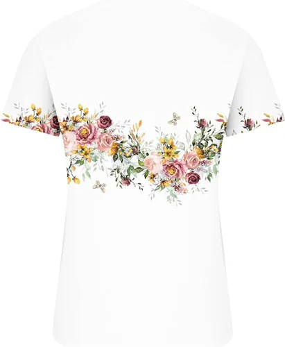 Miniatura 15 de Summer Shirts for Women 2025 Plus Size Short Sleeve Henley Tops Marble Floral Loose Tshirt Tee Casual Dressy Tunics