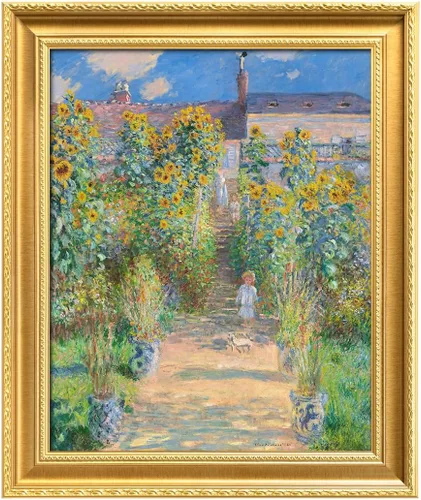 Miniatura 23 de IPIC - Reproducción artística de los lirios de agua de Claude Monet 1906, impresiones giclée coinciden con el marco dorado clásico, arte de pared