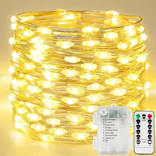 Miniatura 21 de 30LED Acorn Fairy Lights Battery Operated Fall String Lights Indoor Decor Remote Control, 8 Lighting Modes, IP44 Waterproof, Timer & Dimmable