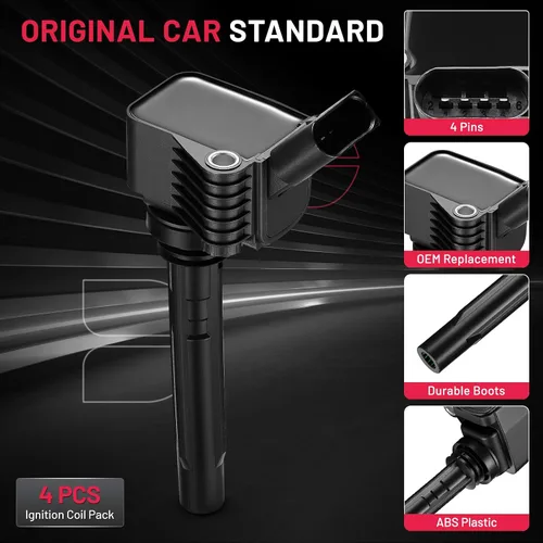 Miniatura 5 de BDFHYK Paquete de Bobina de Encendido UF716 Juego de 4 Compatible con Audi, Compatible con Volkswagen 1.4L 1.8L 2.0L 2.5L 2.9L 3.0L 4.0L L4 L5 V6 V8