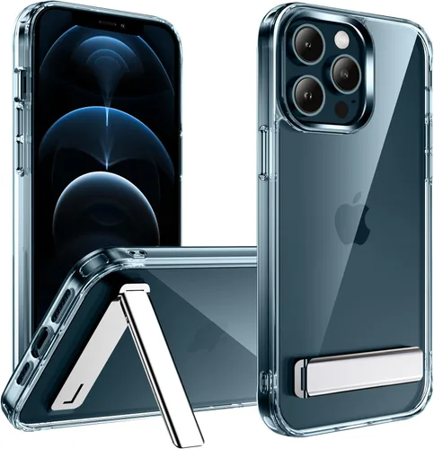 Miniatura 8 de CEDO Funda con soporte para iPhone 15, ajustable en 3 direcciones con soporte de metal, parachoques resistente a golpes de grado militar, cubierta