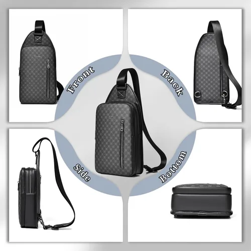 Miniatura 3 de FSD. WG - Mochila bandolera para hombre, bolsa de pecho, bolsa de hombro, bolsa de senderismo de viaje para hombres con resistente al agua
