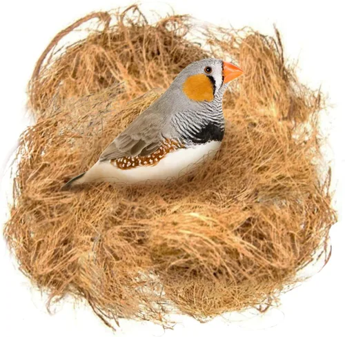Miniatura 8 de SunGrow Fibra de coco de pinzón, sustrato de cama suelto para jaulas de nido de pájaros, material de anidación para periquito canario de colibrí