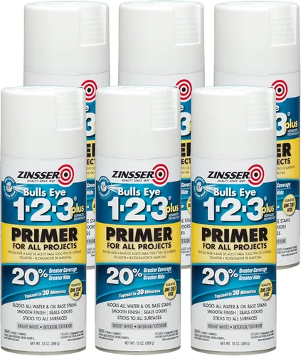 Miniatura 2 de Zinsser 272479 Bulls Eye 1-2-3 Plus Spray Primer, 13 onzas, Blanco