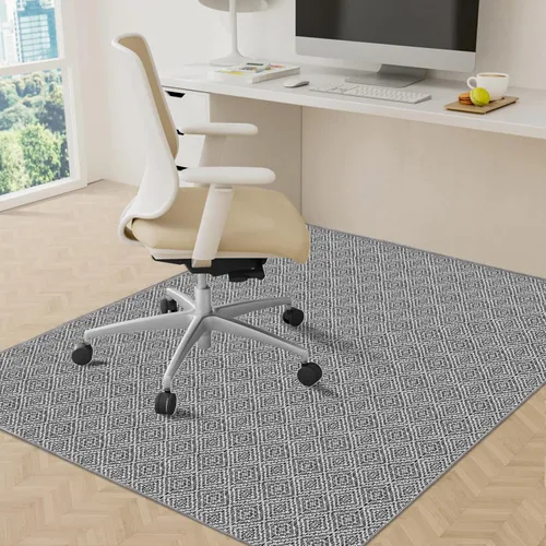 Miniatura 8 de KMAT Alfombrilla para silla de oficina, 36 x 48 pulgadas, protector de suelo de trabajo pesado para madera dura/baldosas, alfombrilla de suelo Negro