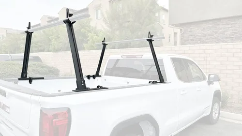 Miniatura 9 de MaxxHaul Estante Universal de Aluminio para Camión, Escalera, Madera, Tubería, Contratista - Capacidad de 500 lb, Altura Fija de 28" con Abrazaderas