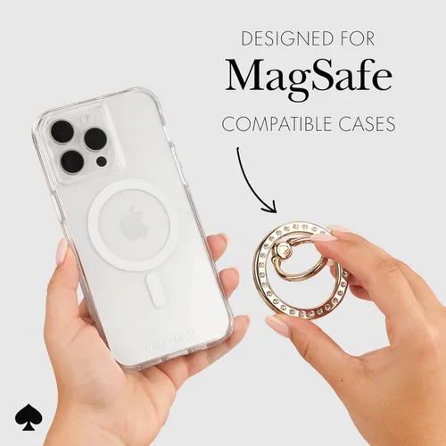 Miniatura 7 de Kate Spade New York Anillo Magnético para Teléfono con Agarre y Soporte - Removible y Plegable - Set in Stone Set en piedra