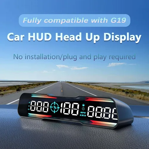 Miniatura 2 de Velocímetro digital GPS pantalla universal para coche, pantalla LCD grande, indicador HUD con velocidad MPH, alerta de conducción fatigada, alarma