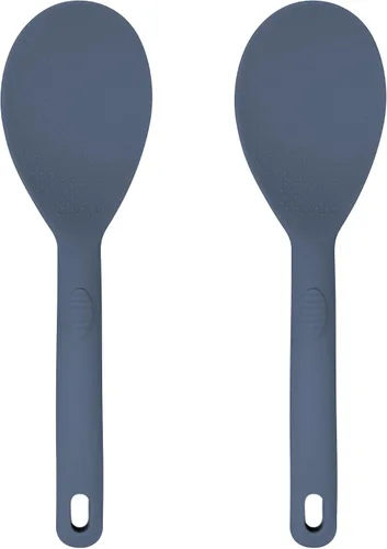Miniatura 9 de Juego de 4 utensilios de silicona – Espátula de goma, cepillo de repostería, espátula ranurada y paleta de arroz – Juego completo resistente al Rosa