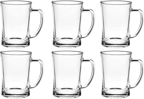 Miniatura 9 de Paquete de 2 vasos de cerveza grandes pesados con asa, jarras de cerveza de vidrio de 22 onzas, juego de vasos de cerveza tradicionales