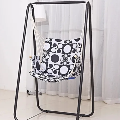 Miniatura 6 de Soporte para silla de hamaca, soporte de hamaca de acero resistente, soporte de columpio resistente multiusos para jardín al aire libre, patio