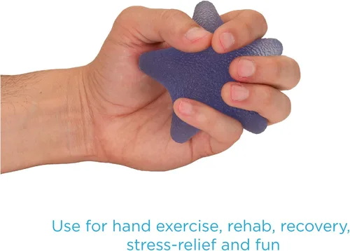 Miniatura 5 de NOVA Estrella ejercitadora de mano, estrella de agarre de mano para fuerza, estrés y recuperación, viene en 3 niveles de resistencia, rosa suave